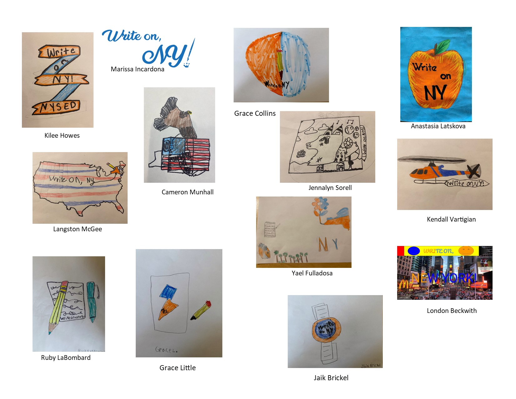 Images of student artwork